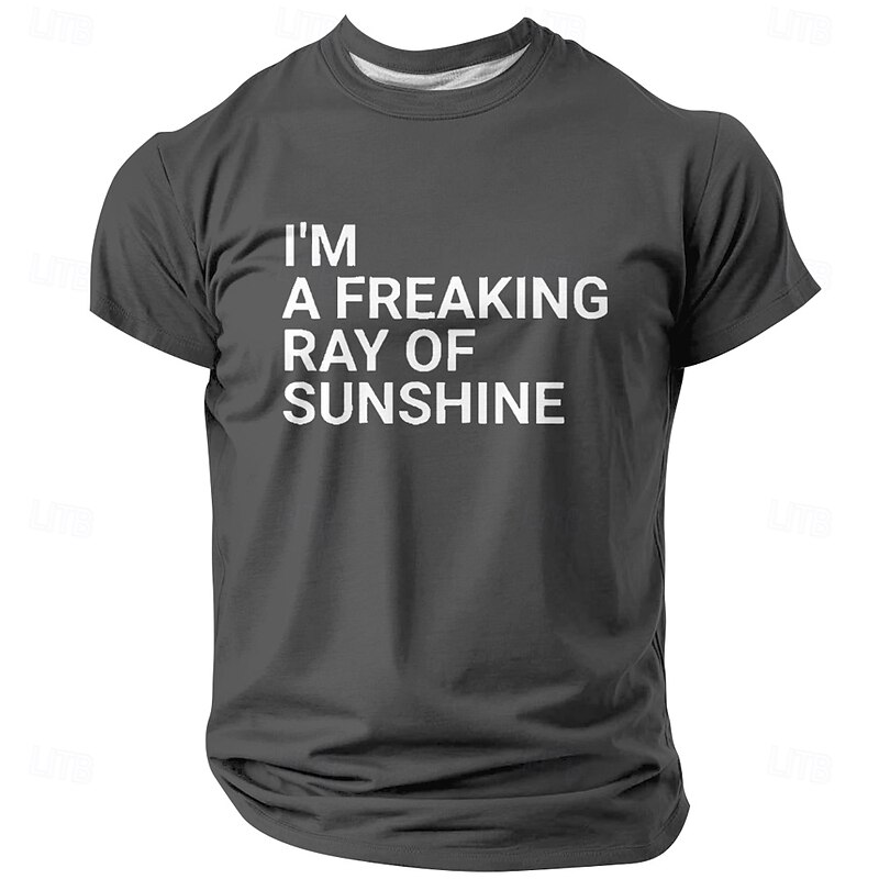 Men's Graphic T-Shirt I'm A Freaking Ray Of Sunshine Short Sleeve Funny Sarcastic Lifestyle4