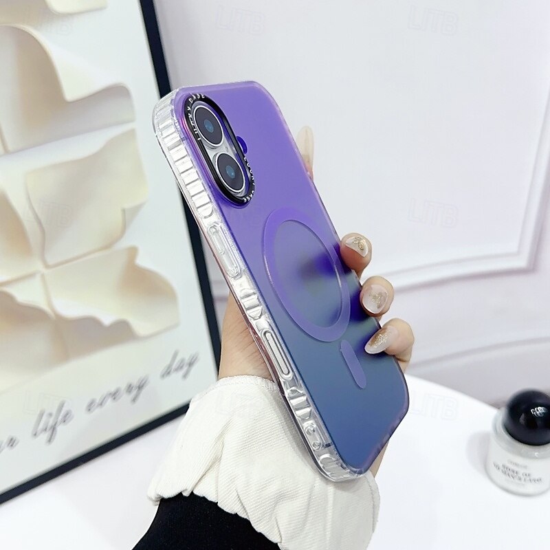 Phone Case For iPhone 17 Pro Max 17 Air 16 15 14 Pro Max Plus 13 12 11 Pro Max Back Cover Magnetic Support Wireless Charging Shockproof Retro TPU PC3