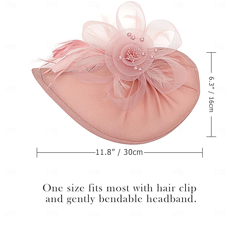 Women Fascinator Hats Tea Party Hat Vintage Pillbox Hat Headband for Cocktail4