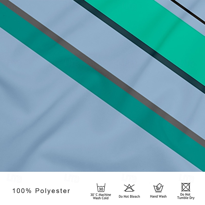 Men's Striped Rugby Polo Short Sleeve Polo Shirts Collared Shirts Casual School Outdoor Athleisure Daily Wear 3D Print Summer Light Brown Blue3