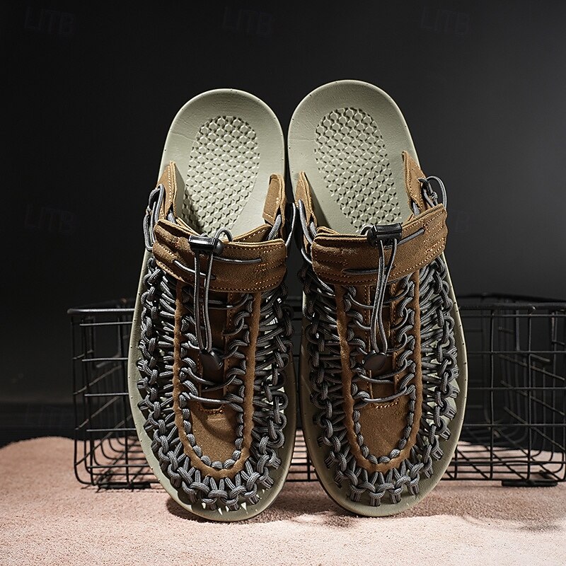 Men's Outdoor Sports Sandals, Adjustable Lace-Up Design with Breathable Mesh and Durable Sole for Hiking, Walking and Summer Adventures3