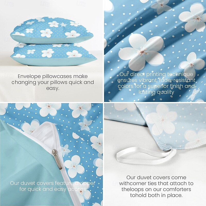 100% Cotton Duvet Cover Set Floral Pattern Comforter Set 2/3PCS Luxury Bedding Set Home Decor Bedding Gift King Queen Full Size4