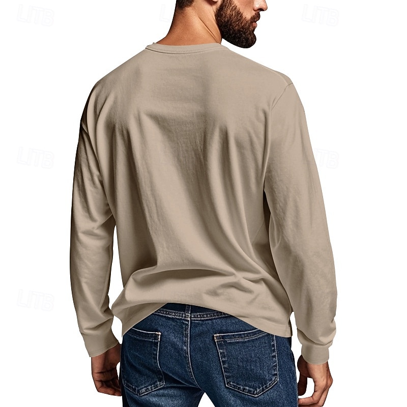 Men's Button T Shirt Henley Shirt Tee Tee Top Long Sleeve Henley Summer Solid / Plain Color Fashion Designer Fashion Vacation Street Going out Wine Black White Top Tee for Men2