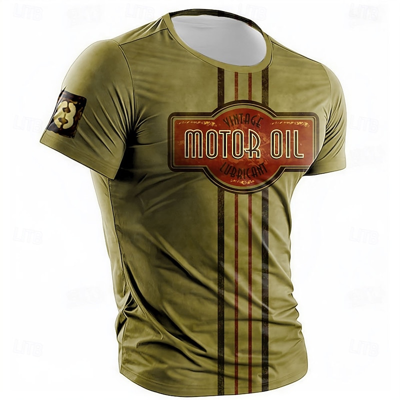 Men's Unisex Letter Graphic Prints T Shirt Casual Style Classic Style Short Sleeve T shirt 3D Print Crew Neck Shirt Sports Casual Big and Tall Outdoor Street Daily Yellow Blue Brown Summer Clothing4