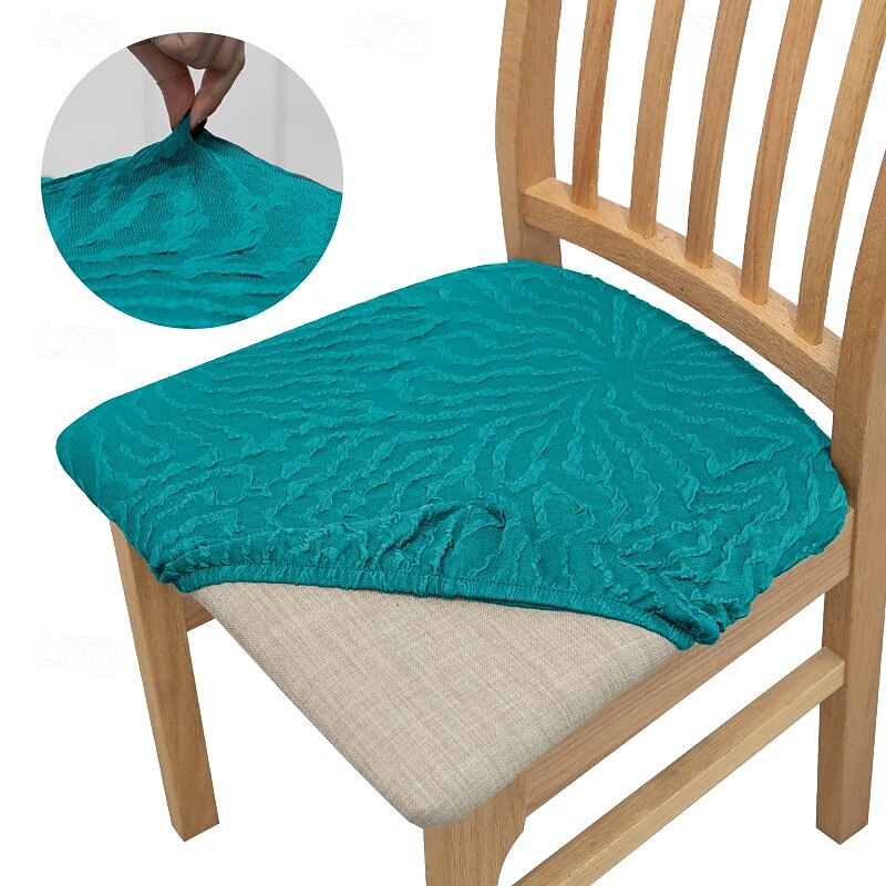 Stretch Dining Chair Seat Cover Fabric Stretch Chair Cushion Seat Cushion Slipcover Dining Room Kitchen - Main Image