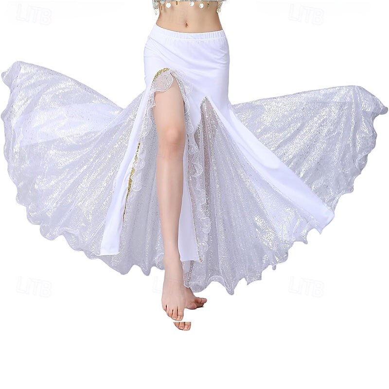 Belly Dance Skirt Sequin Split Dance Costume Set Hip-Hugging Skirt Stage Performance Competition Skirt