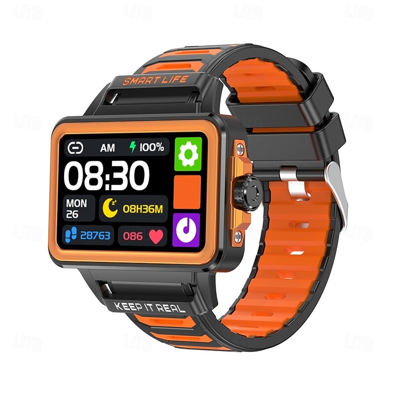 696 S666 Smart Watch 1.57 inch Smartwatch Fitness Running Watch Bluetooth Pedometer Call Reminder Sleep Tracker Compatible with Android iOS Women Men Hands-Free Calls Message Reminder IP 67 43mm