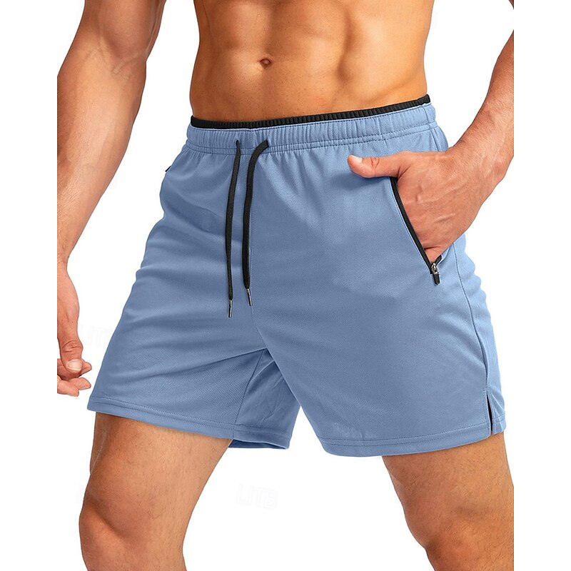 Men's Active Shorts Sweat Shorts Shorts Summer Shorts Pocket Drawstring Elastic Waist Plain Comfort Short Sports Outdoor Daily Going out Fashion Casual Black Army Green Micro-elastic3