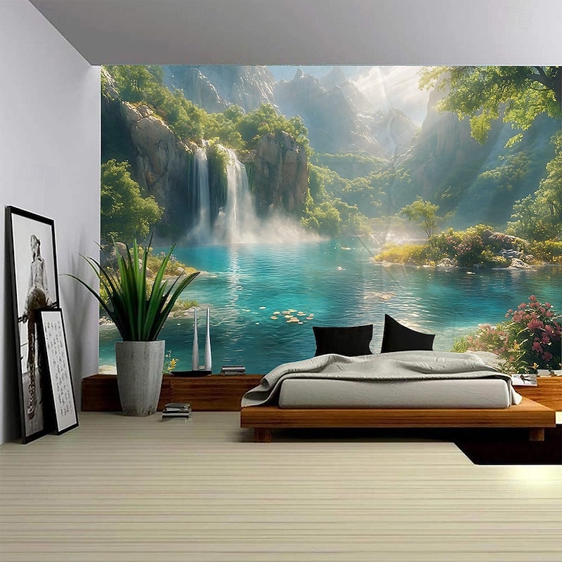 Landscape Hanging Tapestry Wall Art Large Tapestry Mural Decor Photograph Backdrop Blanket Curtain Home Bedroom Living Room Decoration4