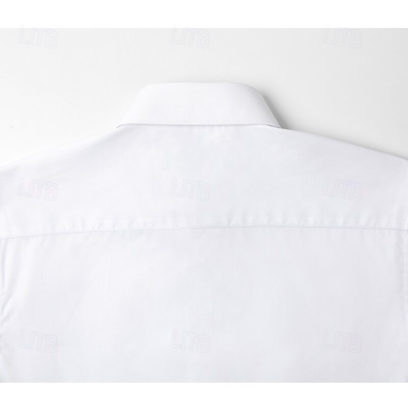 Men's Casual Summer Shirt Homecoming Standard Fit Long Sleeve Lapel Solid Color Polyester Black White Pink 20252