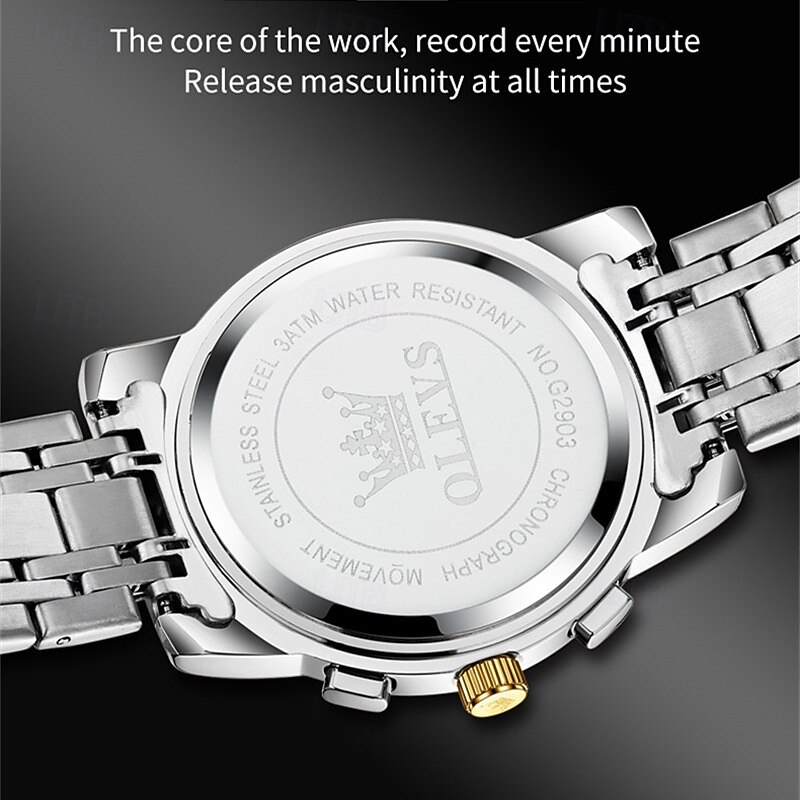 New Olevs Brand Men'S Business Watch Digital Scale Optical Chronograph Multifunctional Quartz Watch Waterproof Simple Sports Men'S Watch2