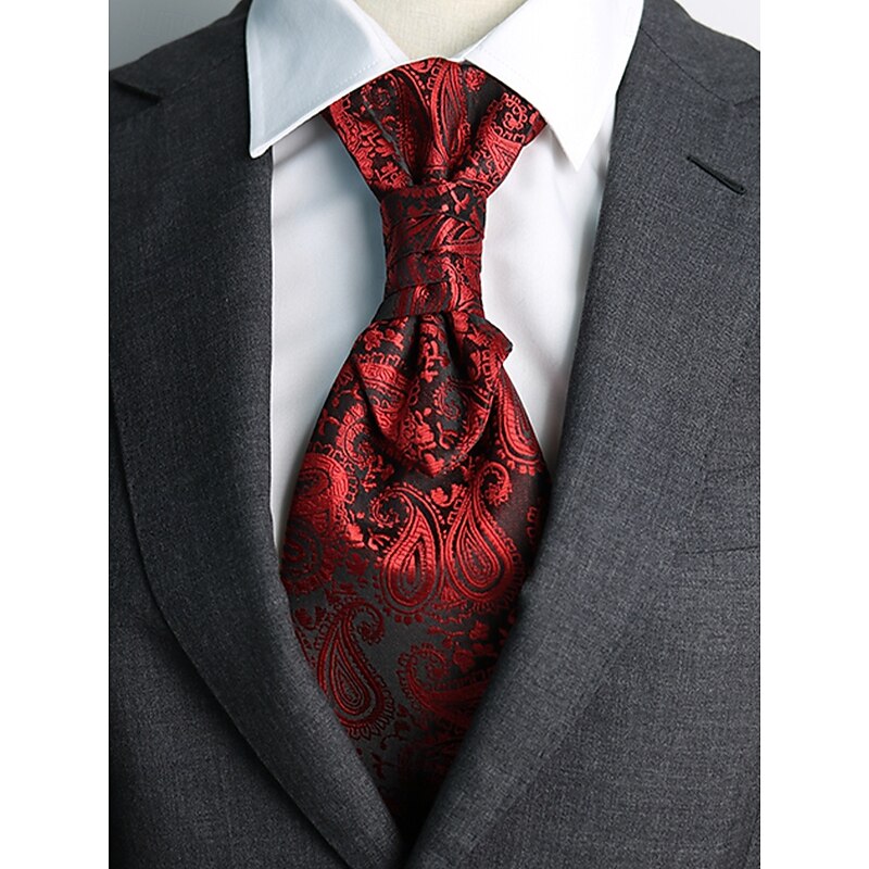 Paisley Patterned Neck Ties for Men – Elegant Silk-like Fabric with Adjustable Strap, Ideal for Formal and Casual Occasions2