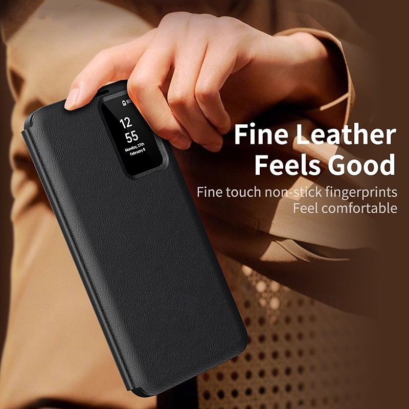 Phone Case For Samsung Galaxy S25 S24 S23 Ultra Plus S22 Plus  Ultra Flip Cover Card Slot Shockproof Retro PC PU Leather4