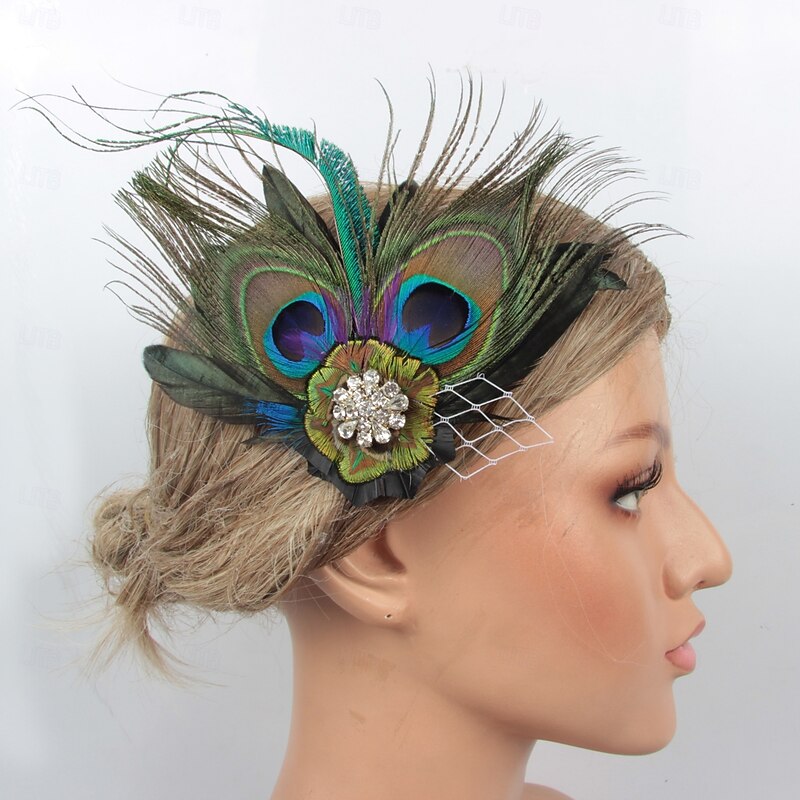 Retro Vintage 1920s Headpiece Masquerade The Great Gatsby Charleston Feather Fancy Dress Women's Halloween Carnival Masquerade Cocktail Party Prom Wedding Party Teen Adults' Headwear4