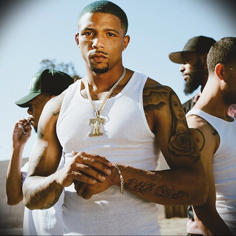 Men's Tank Top Vest Top Undershirt Sleeveless Shirt Sleeveless U Neck Spring & Summer Plain Fashion Designer Vacation Street Going out Black White Top Tee for Men3