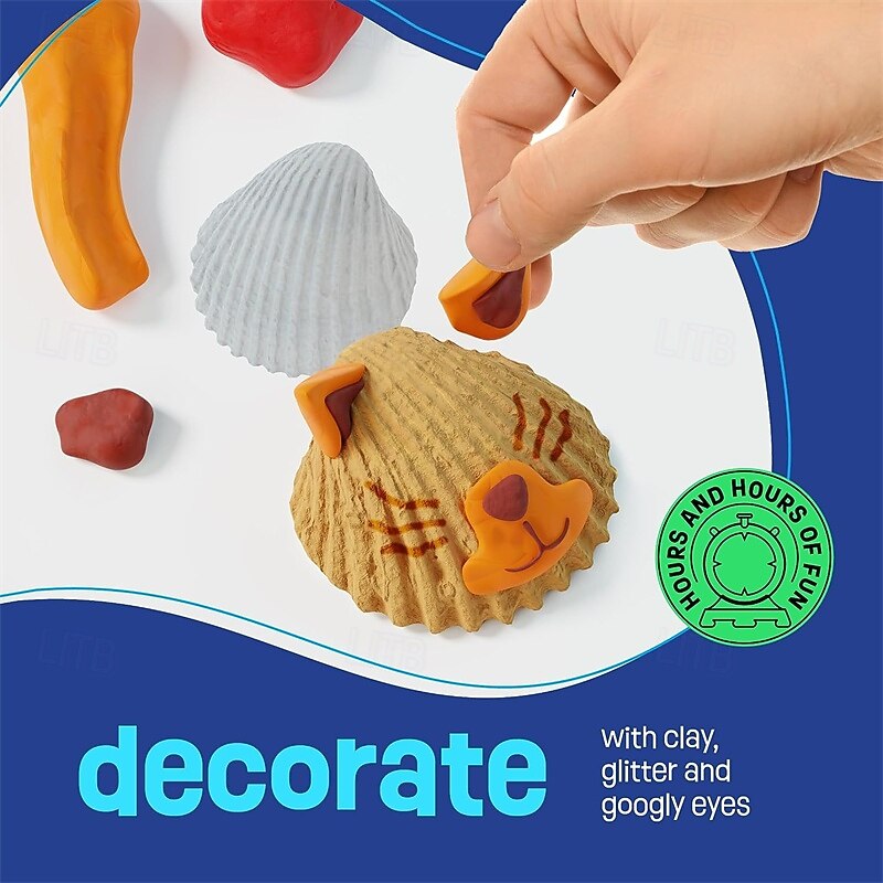 Kids Sea Shell Painting Kit - Arts & Crafts Gifts for Boys and Girls - Easter Craft Activities Kits - Creative Art Activity Gift Toys for Age 6 7 8 9 10 11 & 12 Year Old 8-124