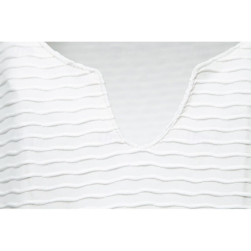 Men's T Shirt Tee Top Short Sleeves V Neck Summer Solid Color Fashion Designer Basic Knitting Vacation Street Going out Black White Top Tee for Men2