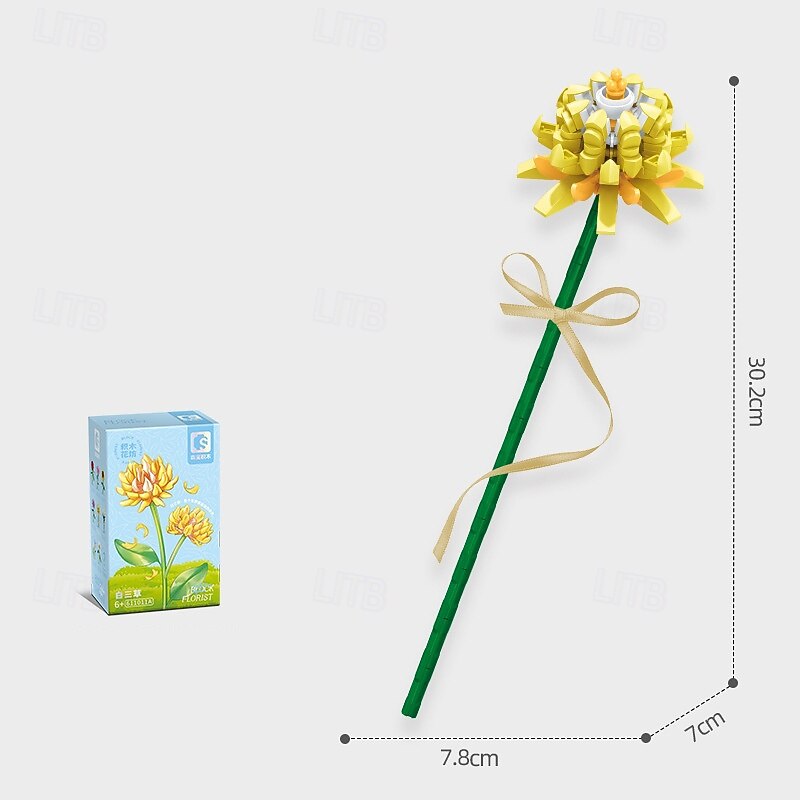 Flowers Bouquet Building Sets-Flowers Bouquet Botanical Building Blocks Toy Artificial Flowers Home Decor Valentine Mother's Day Birthday Gifts for Adults Girls2