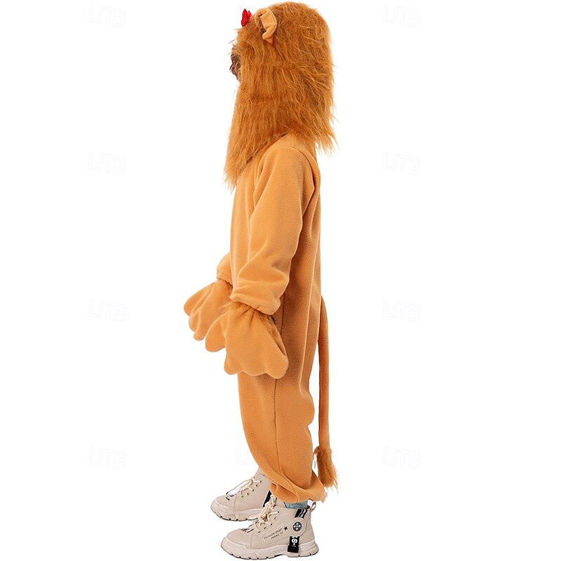 Lion Halloween Cosplay Costume Outfits Funny Costumes Cosplay Kid's Boys' Girls' Halloween Carnival Mardi Gras Performance Party Easy Halloween Costumes Dress Up4
