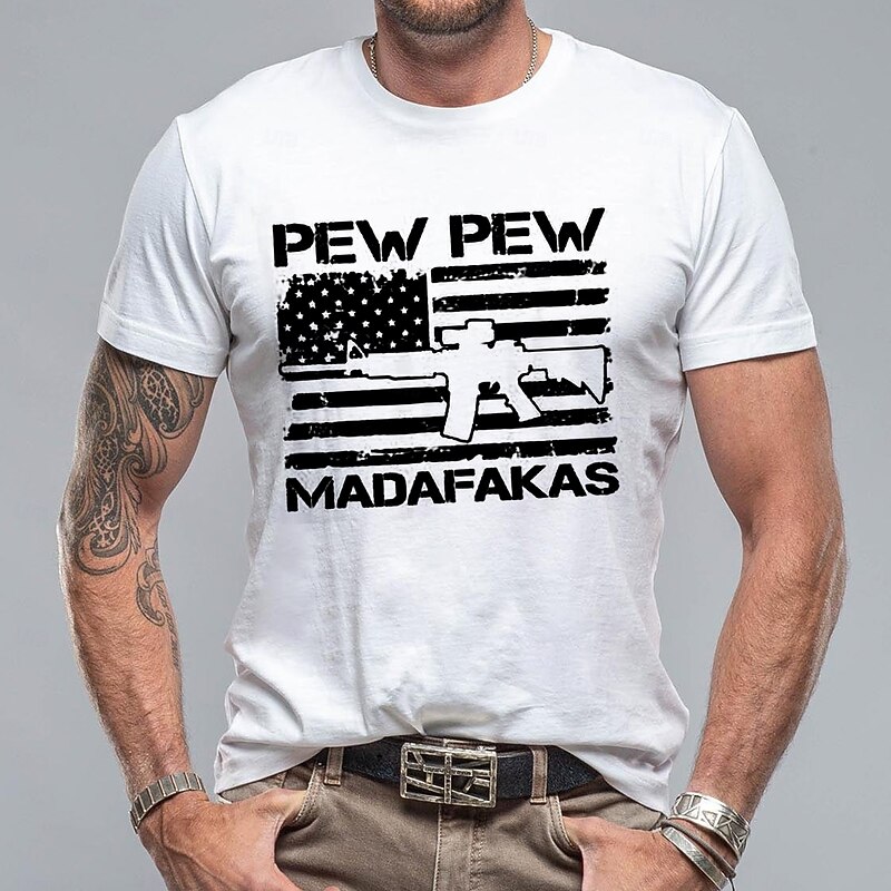 Veterans Day Men's Patriot Patriotic Veteran Funny T Shirt Short Sleeve T shirt 3D Print Crew Neck Shirt Fashion Daily Street Daily White Red Blue Summer Spring Clothing Apparel S M L XL XXL4