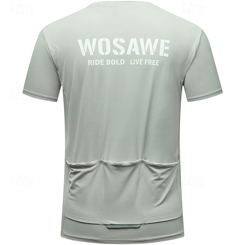 Men's Women's Cycling Jersey Letter & Number Short Sleeve Bike Tee Tshirt Jersey Top with 3 Rear Pockets Mountain Bike MTB Quick Dry Breathable Sports Black White Green Clothing Apparel4