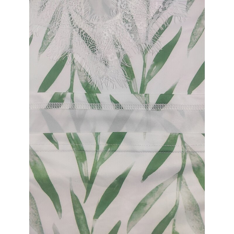 Women's EU / US Size Mini Dress Casual Dress Beach Dress Elegant Dress Elegant Bohemia Vacation Sleeveless Vacation Casual Beach Form Fit Solid Color Leaf Sleeveless V Neck White Light Green Green4