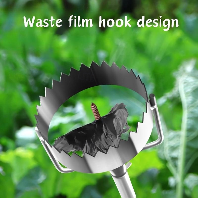 1pc Ergonomic Stainless Steel Greenhouse Film Punch Tool, Adjustable Multi-Function Hole Puncher with Galvanized Pipe Body for Gardening and Planting, Durable Metal Construction, Greenhouse Constructi2