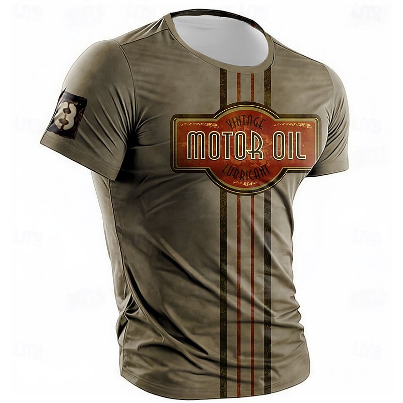 Men's Unisex Letter Graphic Prints T Shirt Casual Style Classic Style Short Sleeve T shirt 3D Print Crew Neck Shirt Sports Casual Big and Tall Outdoor Street Daily Yellow Blue Brown Summer Clothing