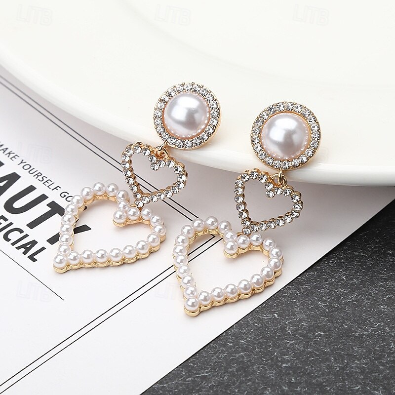 Women's Stud Earrings Drop Earrings Fancy Joy Elegant Stylish Earrings Jewelry Gold For Party2