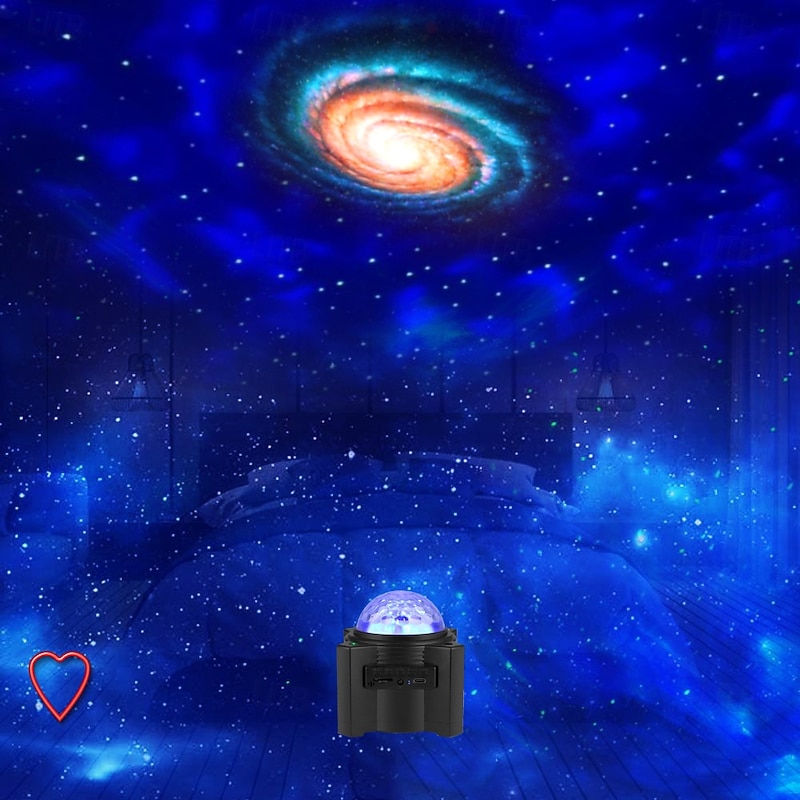 Galaxy Star Projector 3-in-1 – Space Night Light with Remote Control & Bluetooth Speaker, Moon & Star Projector for Bedroom, Game Room, Party and Romantic Atmosphere2