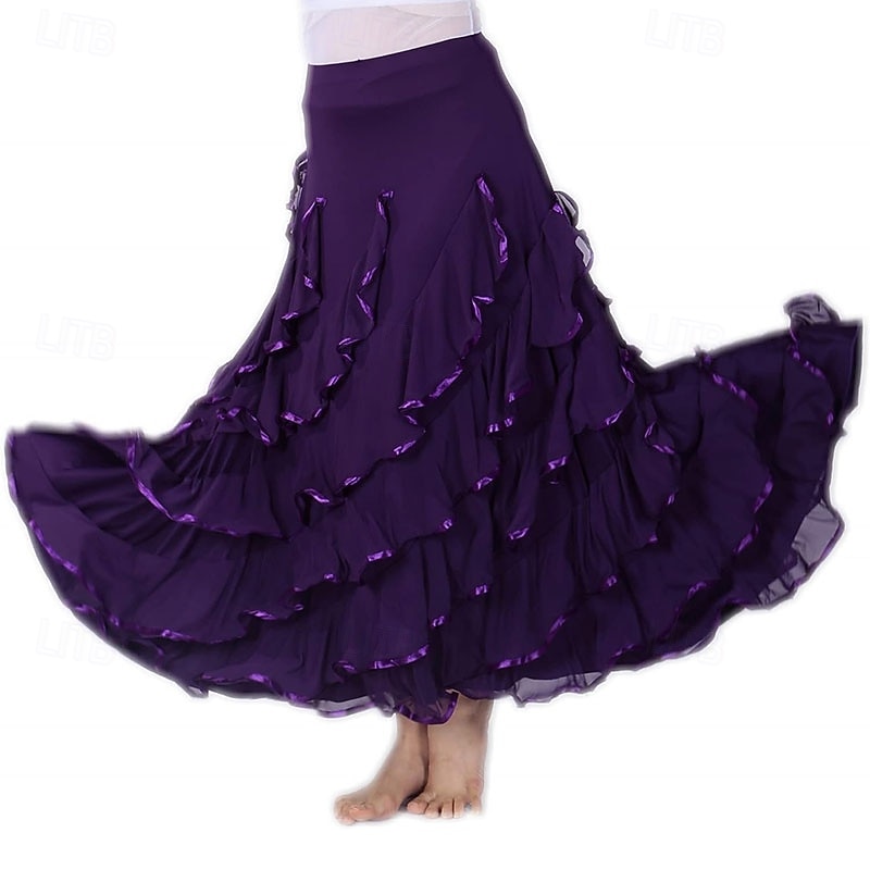 CISMARK Elegant Ballroom Dance Latin Party Long Skirt Competition Dress2