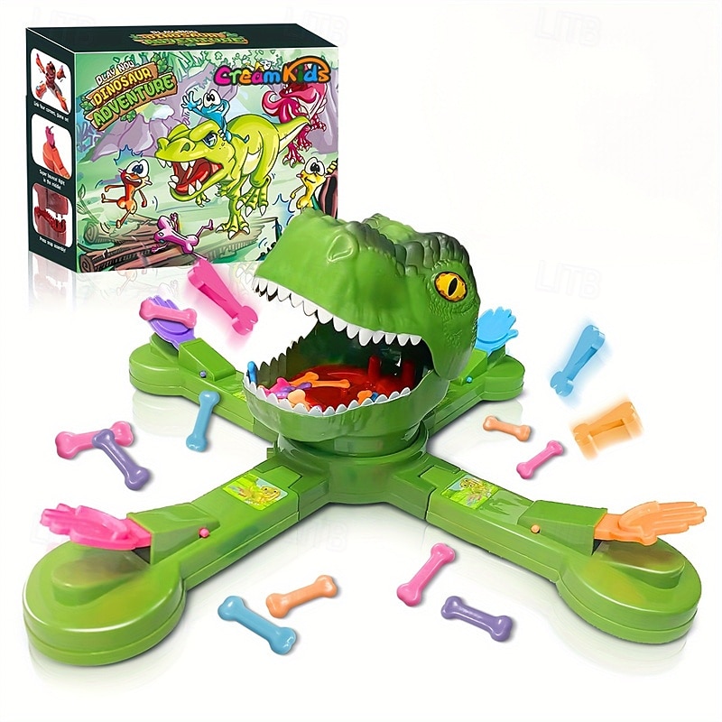 15 Minute Playing Time Competitive Dinosaur Eat Bones Game The Board Game by Dinosaur Feeding Game for 1-4 Players Solo-Multiplayer-Teams Halloween/Christmas Party Family Outdoor Board Games