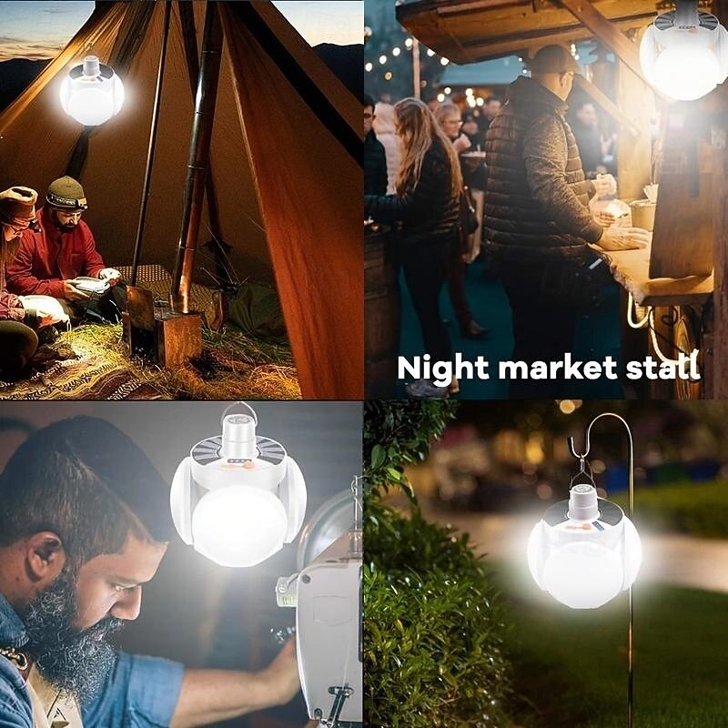 1pc Outdoor Solar Spherical Lamp, USB Charging, Ideal for Camping, Stall, Fishing and Emergency Lighting3