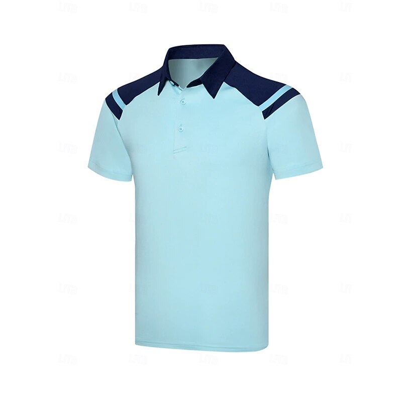 Men's Golf Polo Shirt White Navy Blue Grey Short Sleeve Top Golf Attire Clothes Outfits Wear Apparel4