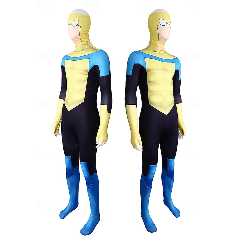 Invincible Cosplay Cosplay Costume Jumpsuit Cosplay Movie Cosplay for Men's Boys Kid's Adults' Carnival Masquerade Event / Party Masquerade4