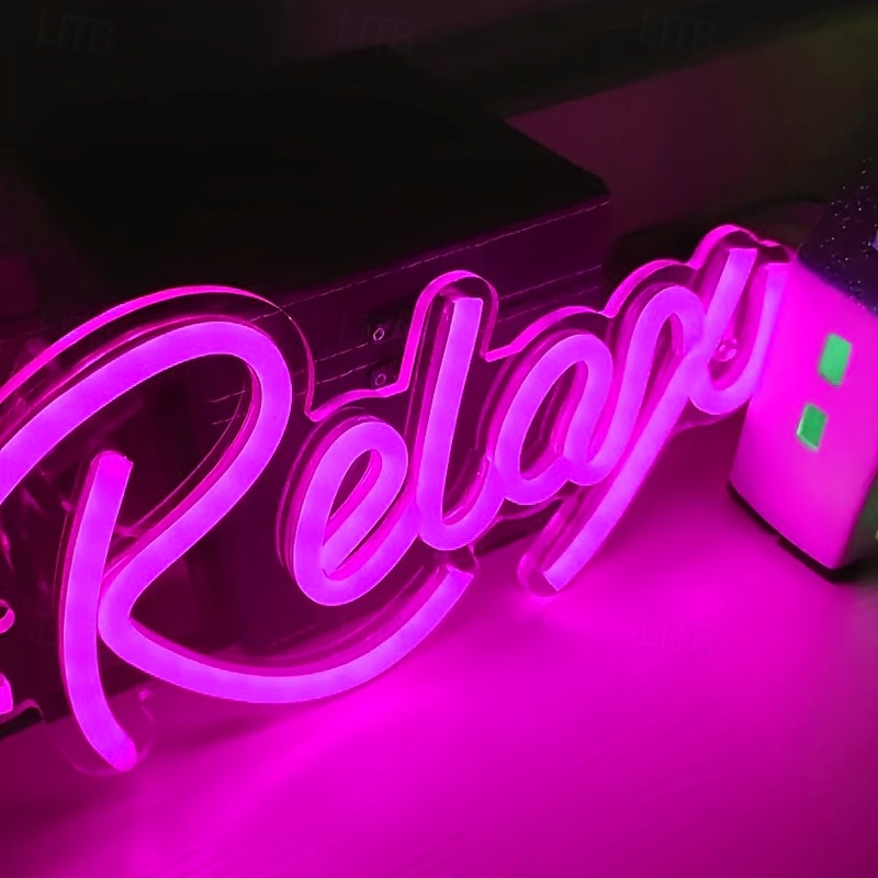 USB Powered LED Neon Lights Relax Sign Lights – Stylish & Vibrant Neon Decor for Bedroom, Club and Outdoor Spaces4