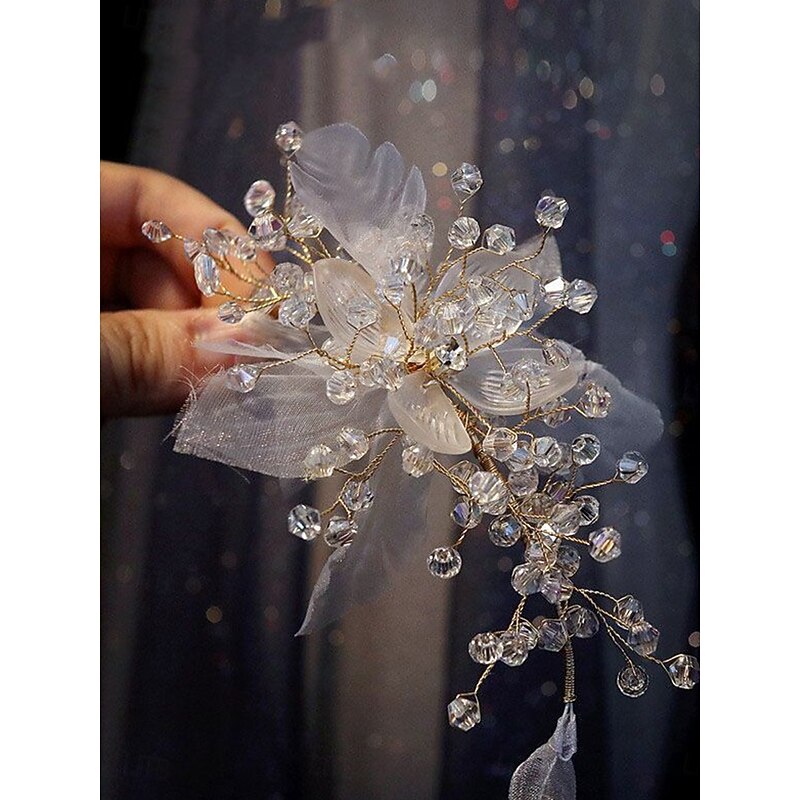 Wedding wrist flowers Wrist Corsages Wedding / Event / Party Fabrics Flower Style3