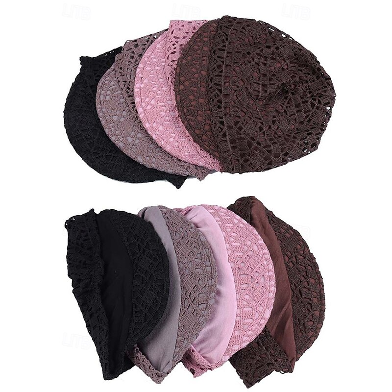 Women's Crochet Sun Hat with Lace Design | Stylish Lightweight Hat for Summer | Perfect for Outdoor Activities and Casual Wear3