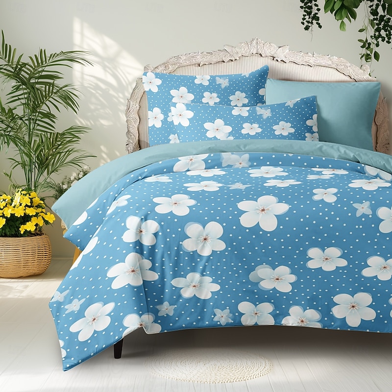100% Cotton Duvet Cover Set Floral Pattern Comforter Set 2/3PCS Luxury Bedding Set Home Decor Bedding Gift King Queen Full Size
