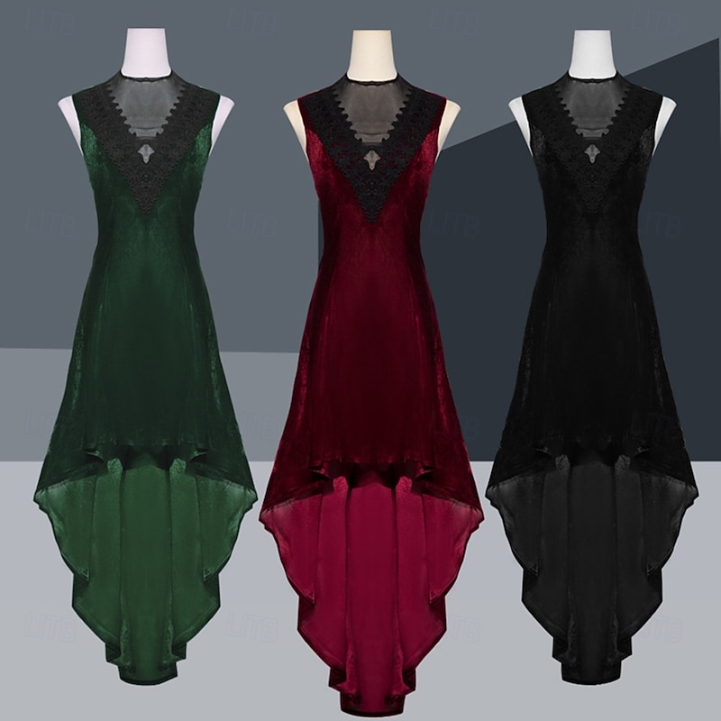 Retro Vintage Punk & Gothic Dress Masquerade Fancy Dress Women's Fantasy Halloween Carnival Masquerade Halloween Event / Party Adults' Dress