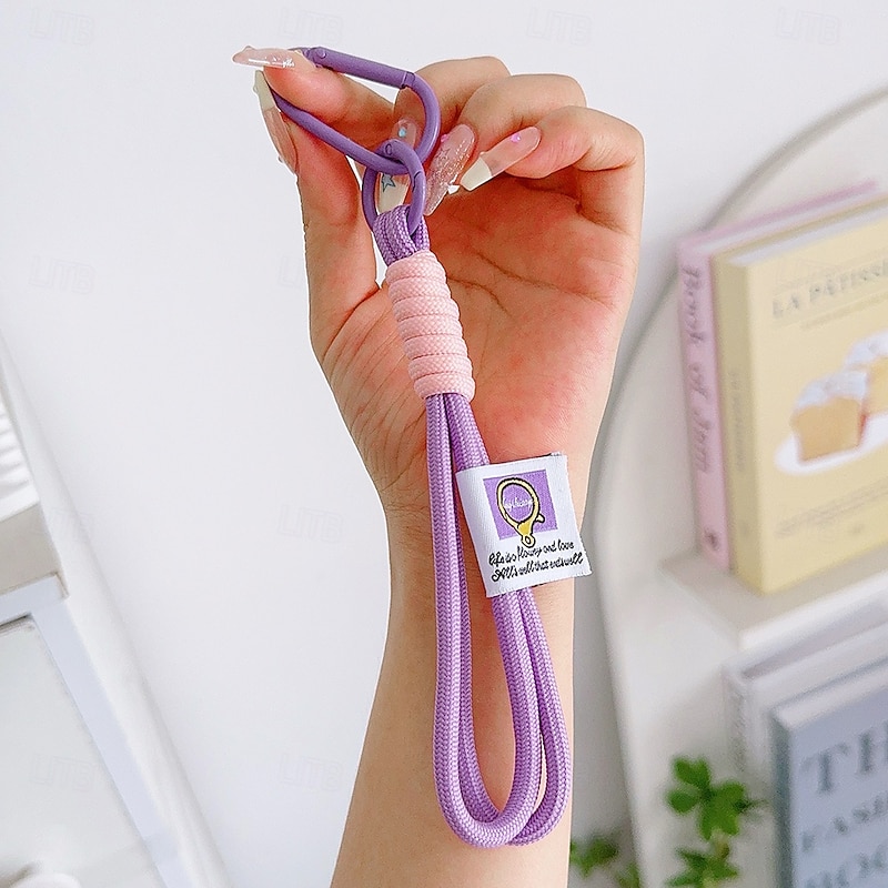 1pc Short Colorful Braided Mobile Phone Rope Decorative Fashion Camera Anti-Loss Rope Mobile Phone Rope Bag Accessories Keychain Suitable for Daily Decoration Travel and Vacation3