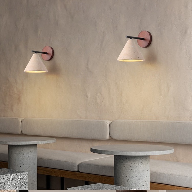 Wabi-Sabi Wall Sconce Yellow Travertine Natural Stone LED Lighting Fixture Indoor Lighting 85-265V3