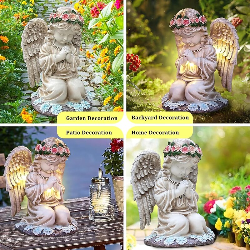 Solar Praying Angel Statue Light – Waterproof Garden Outdoor Light for Yard, Lawn, and Holiday Decoration, Perfect Mother's Day or Birthday Gift4