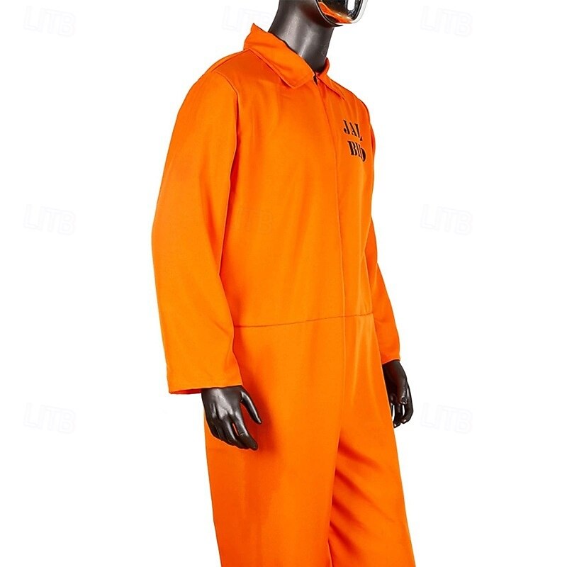 Prisoner Career Costumes Halloween Cosplay Costume Outfits Halloween Group Couples Costumes Outfits Cosplay Adults' Men's Women's Halloween Masquerade Party Masquerade Bachelorette Party Easy4