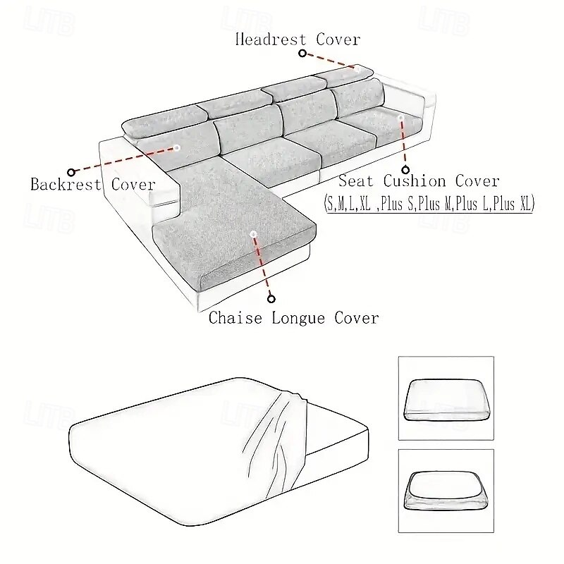 Elastic Waterproof Sofa Cushion Covers Jacquard Thick Sofa Seat Cover for Living Room Slipcover Couch Covers Furniture Protector Sofa Cover4