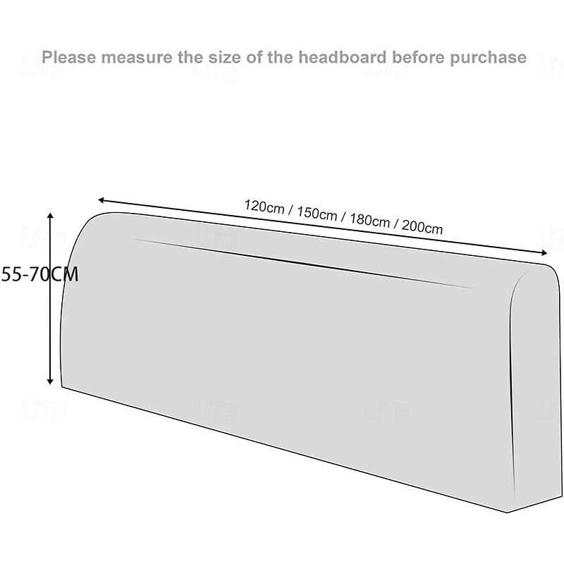 Headboard Covers Slipcover, Stretch Bed Headboard Covers, Small Square Jacquard Dustproof Protector Cover Bed Headboard Cover Queen Size King Twin for Upholstered Headboard2