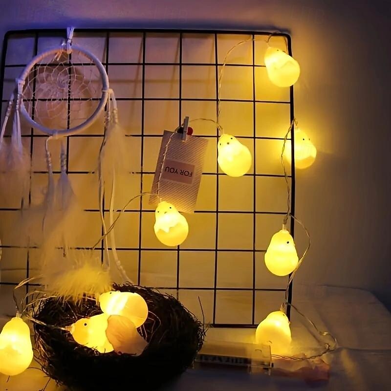 3M-20LED Easter Easter Easter Easter egg hatching chick light string AAA battery box power supply Easter party dinner festive atmosphere decoration light string4