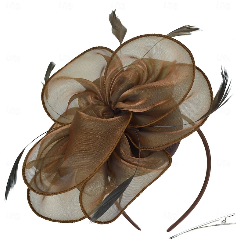 Women Fascinators Hats Kentucky Derby Flower Fascinators with Headband and Clip Tea Party Headwear for Women and Girls