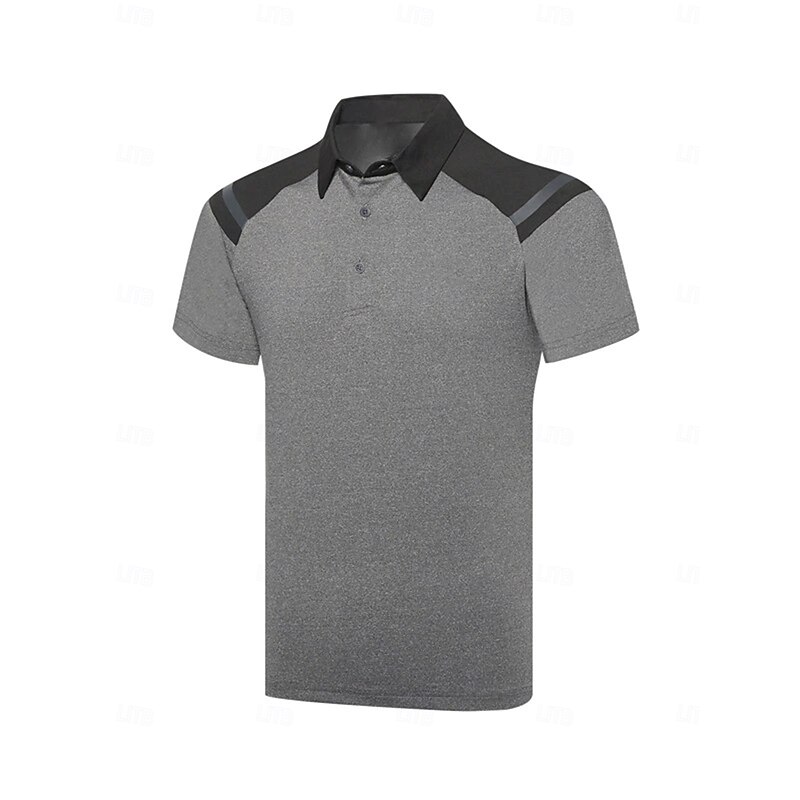Men's Golf Polo Shirt White Navy Blue Grey Short Sleeve Top Golf Attire Clothes Outfits Wear Apparel2