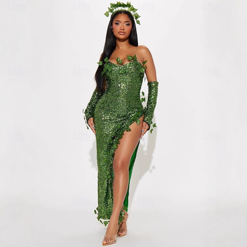 Poison Ivy Halloween Dress Carnival Costume Sexy Costume Adults' Women's Halloween Carnival Mardi Gras Carnival Party Easy Halloween Costumes Dress Up